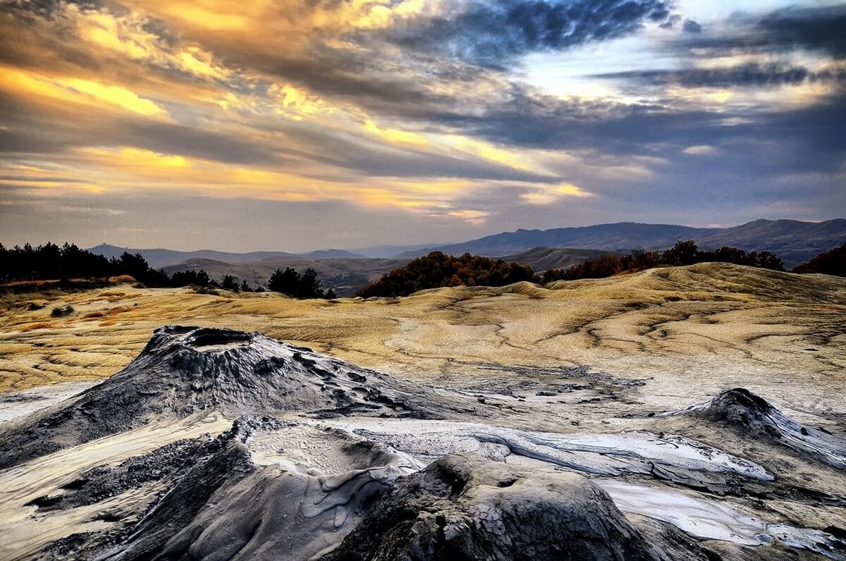 Berca mud volcanoes in walachia region romania