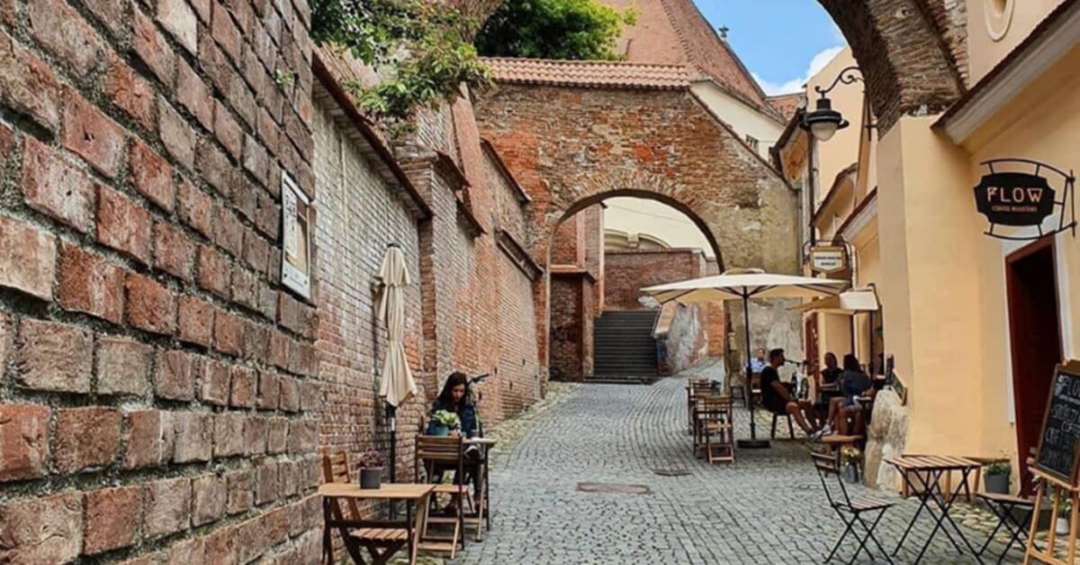 Sibiu Old Town cobblestone